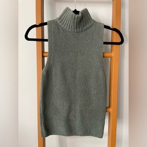 NEW Express green olive sleeveless turtle neck